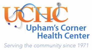 Uphams Corner Health Center 50th anniversary logo