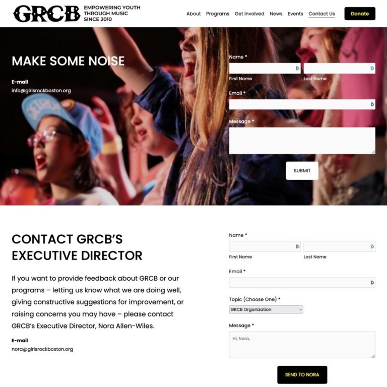 GRCB website Contact page