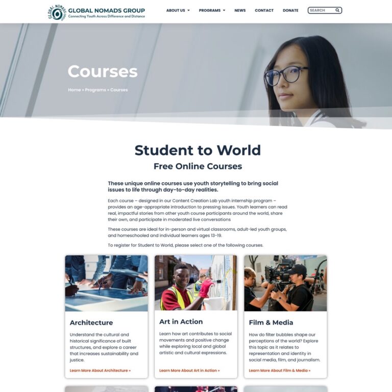 GNG website Courses page